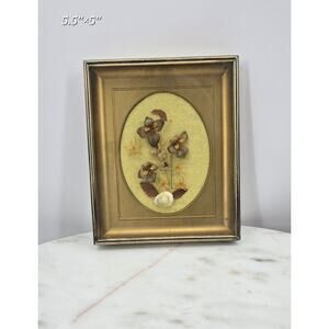 Vintage Framed Dried Flower Hanging